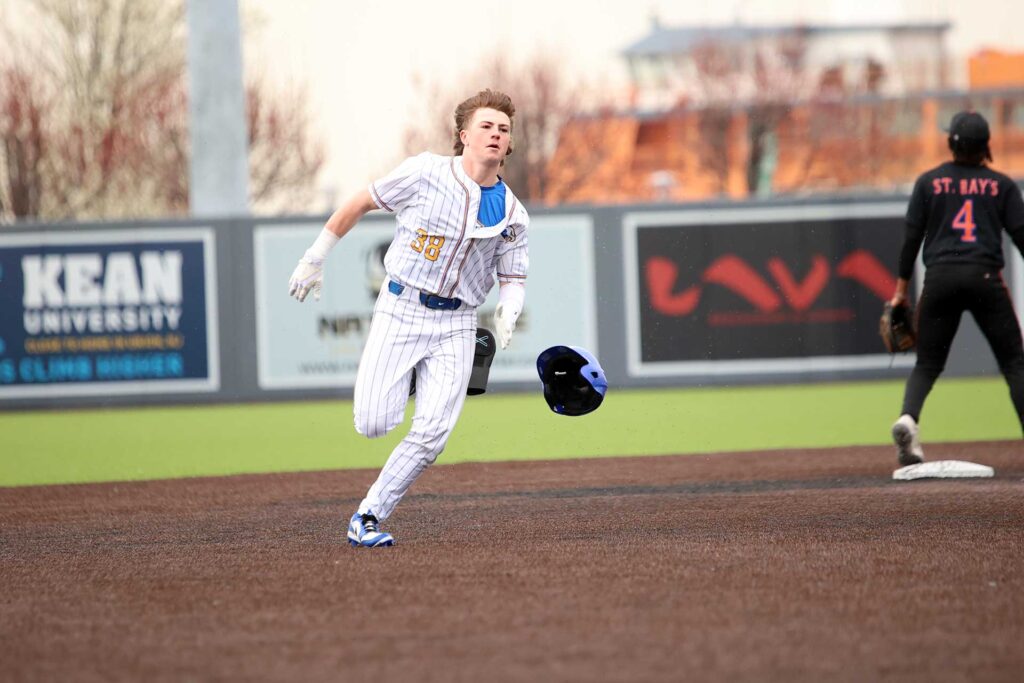 baseball player running the bases