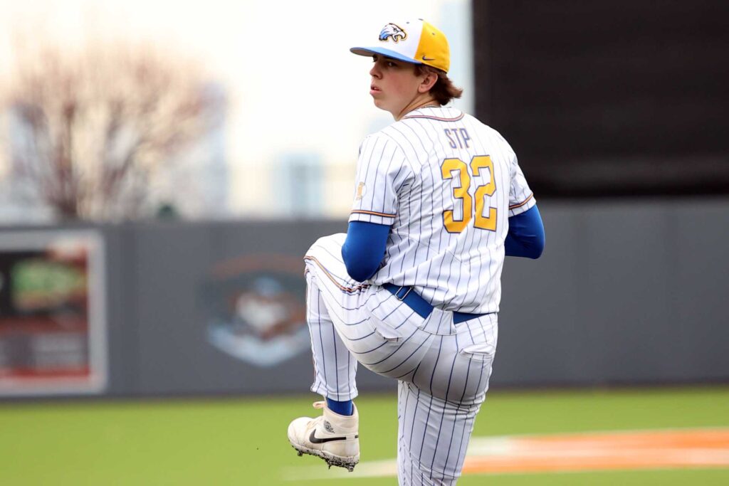 a pitcher getting ready to throw a pitch